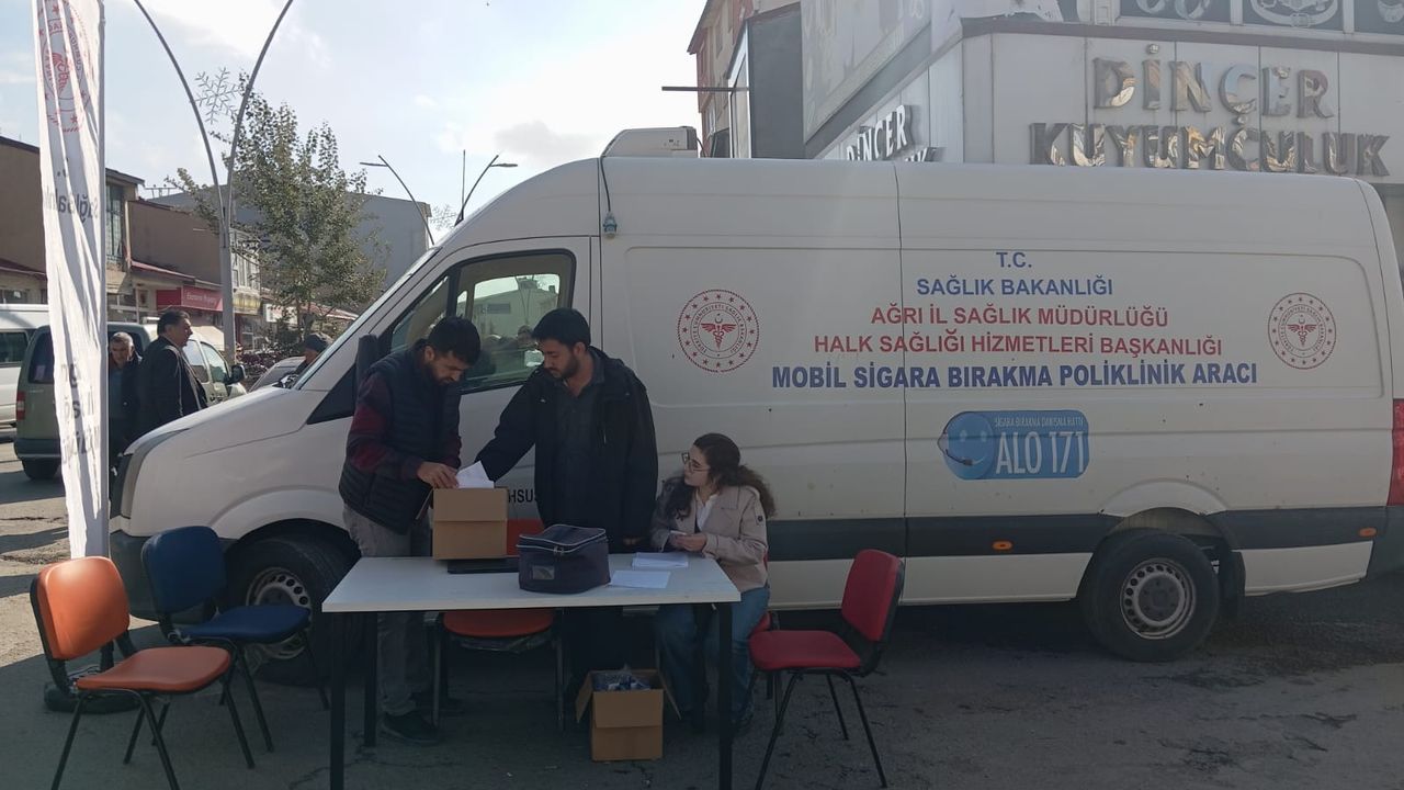 Ağrı'da 'Mobil Sigara Bırakma Poliklinik Aracı' hizmete başladı