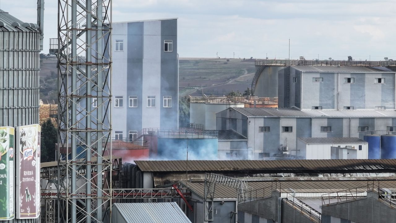 Edirne'de yağ fabrikasında patlama sonucu çıkan yangın söndürüldü