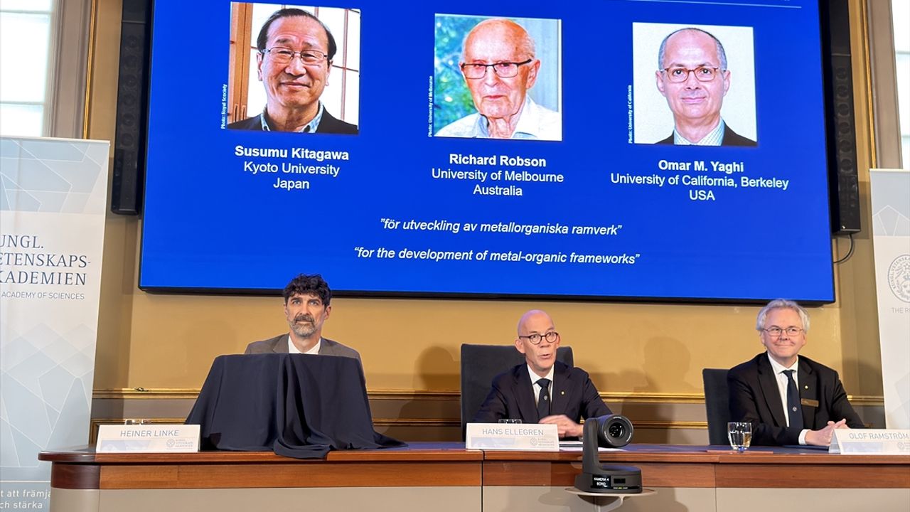 GÜNCELLEME - 2025 Nobel Kimya Ödülü'nü Susumu Kitagawa, Richard Robson ve Omar M. Yaghi kazandı
