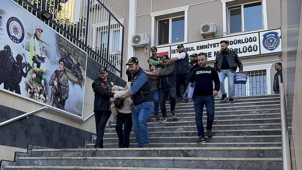 İstanbul merkezli 3 ildeki çete operasyonlarında yakalanan 62 zanlı tutuklandı