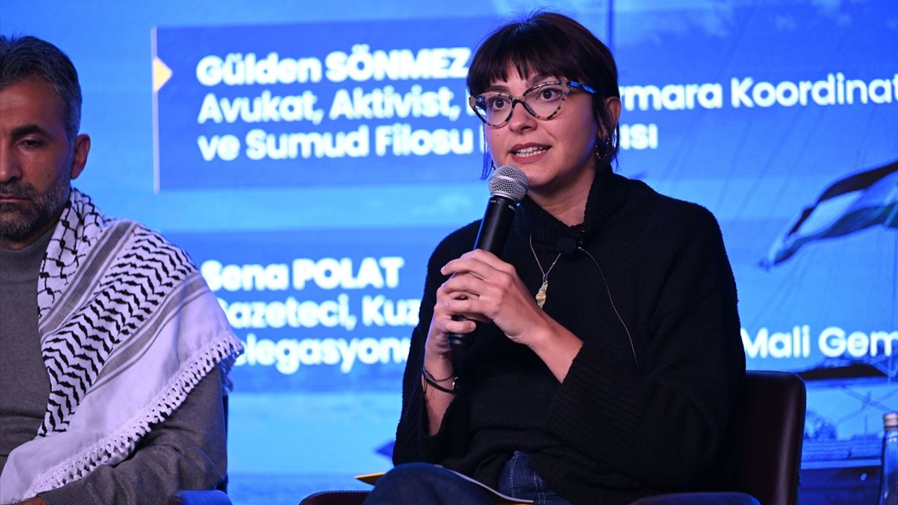 Küresel Sumud Filosu aktivistleri İstanbul Ticaret Üniversitesi'nde düzenlenen panelde konuştu