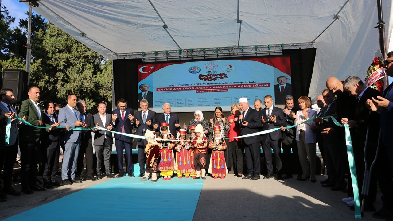 Mersin'de inşa edilen Hatice Ata Tekin Kızılay Anaokulu açıldı