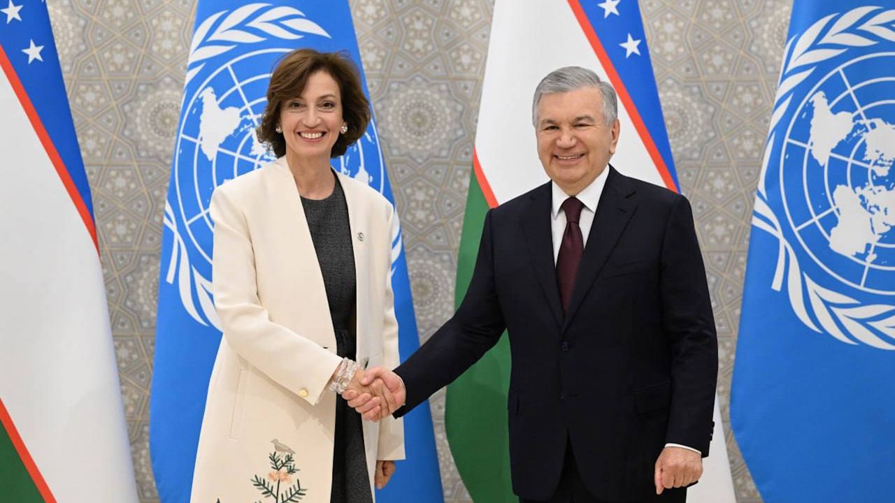 Özbekistan'dan UNESCO Genel Direktörü Azoulay'a Dostluk Nişanı