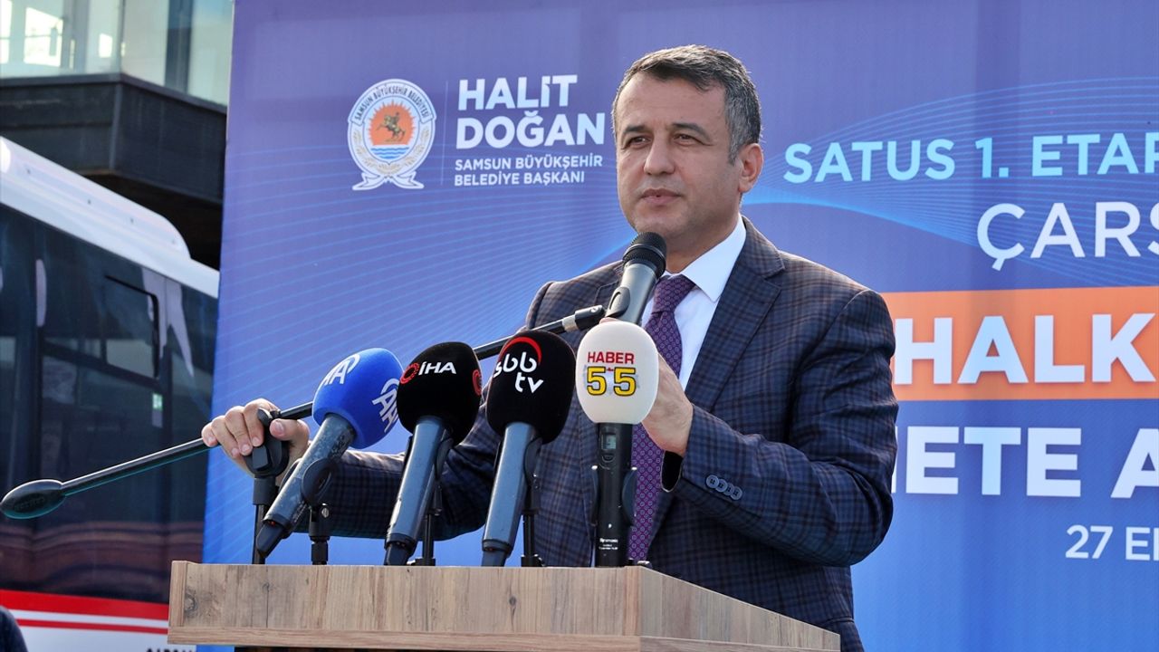 'Samsun Toplu Ulaşım Sistemi Projesi'nin ilk etabı düzenlenen törenle başladı