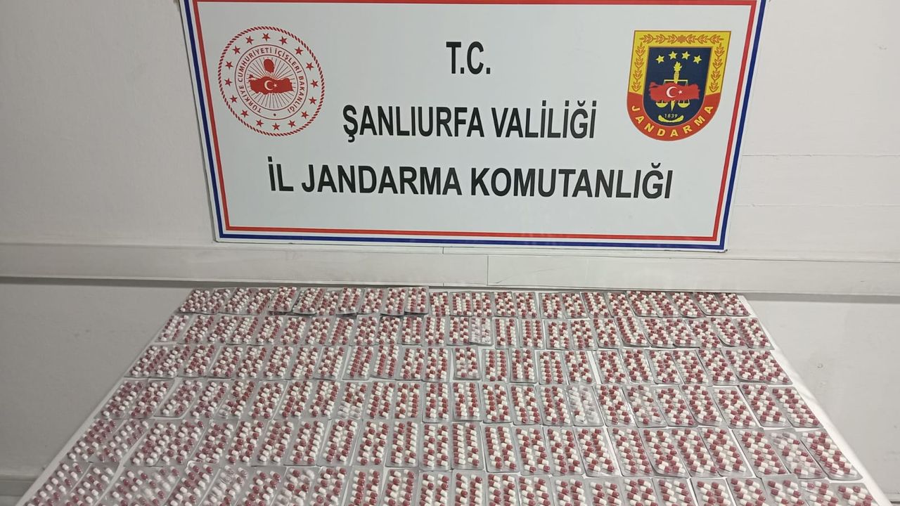 Şanlıurfa'da 2 bin 128 uyuşturucu hap ele geçirildi