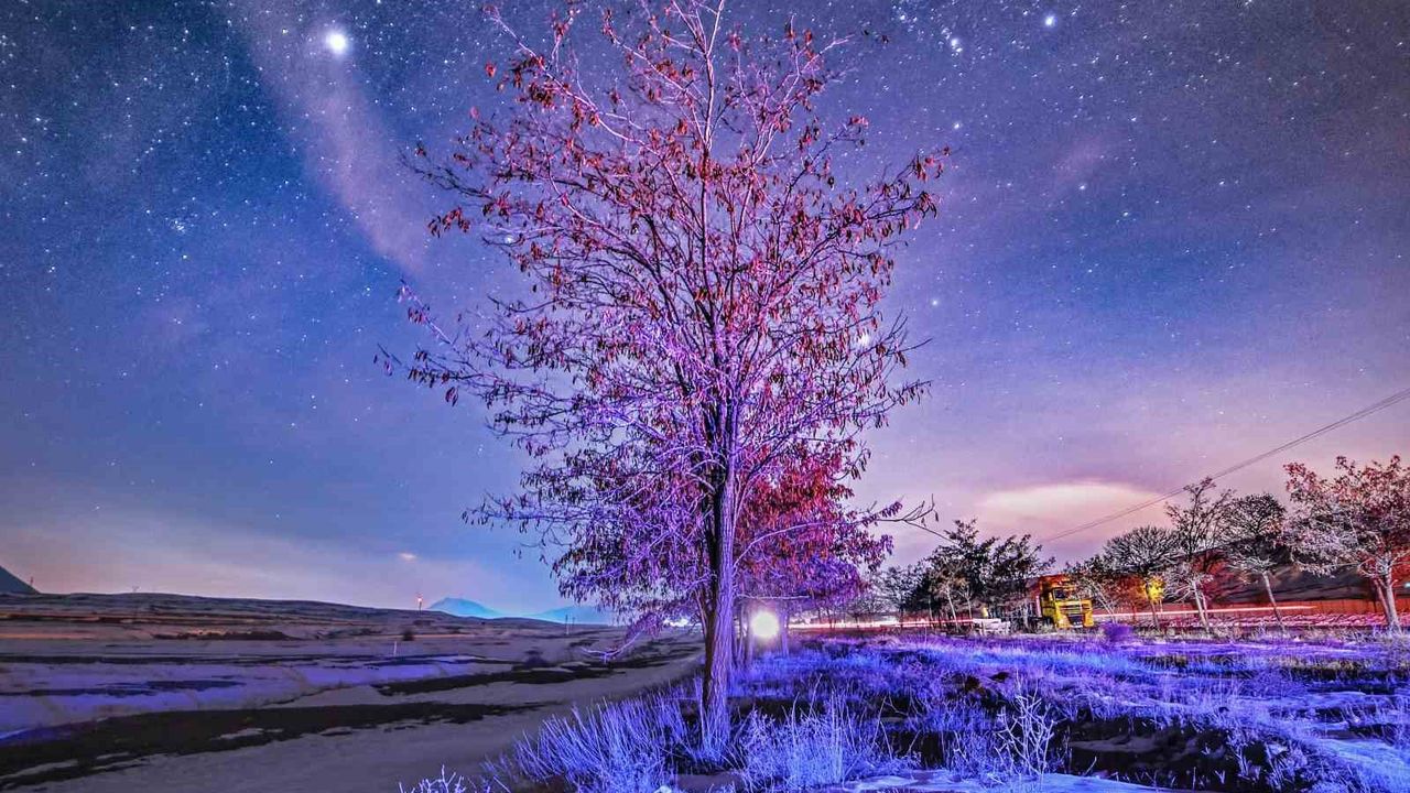 Bitlis'te kış geceleri yıldızlarla buluştu