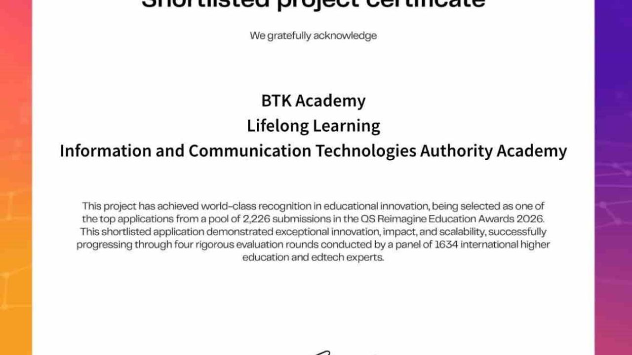 BTK Akademi QS Reimagine Education Awards 2026'da kısa listede