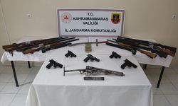 Kahramanmaraş merkezli kaçak silah operasyonunda yakalanan 13 zanlı tutuklandı
