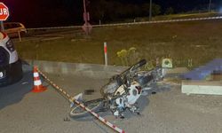 Nevşehir'de motosiklet sürücüsünün hayatını kaybettiği kaza kameraya yansıdı