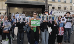 Paris'te Gazze'de öldürülen gazetecileri anmak için gösteri düzenlendi