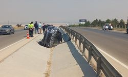 Afyonkarahisar'da devrilen otomobildeki 1 kişi öldü, 3 kişi yaralandı