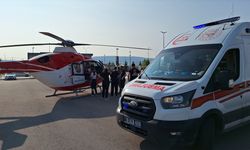 Ambulans helikopter, trafik kazasında yaralanan 2 aylık bebek için havalandı