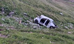 Ardahan'da uçuruma yuvarlanan otomobildeki 2 kişi yaralandı
