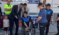 Bedensel engelli Hasan Can'ın polislik hayali bir günlüğüne gerçek oldu