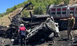 Bingöl'de devrilen tırın sürücüsü öldü