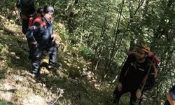 Bursa'da düştüğü derede mahsur kalan kişi helikopter destekli operasyonla kurtarıldı
