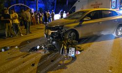 Bursa'da otomobille çarpışan motosikletin sürücüsü yaralandı