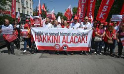 DEV-Sağlık-İş'ten Çalışma ve Sosyal Güvenlik Bakanlığı önünde basın açıklaması