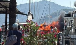Fethiye'de teknede çıkan yangın söndürüldü