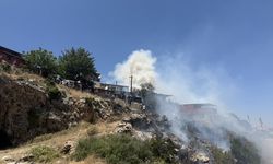 İzmir'de ağaçlık alanda çıkan yangında bir ev kullanılamaz hale geldi