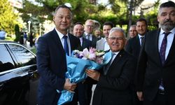 Kırgızistan'ın Ankara Büyükelçisi Kazakbayev'den Büyükkılıç'a ziyaret