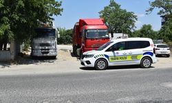 Kırklareli'nde şehir içinde park halinde bırakılan 7 tırın sürücüsüne ceza uygulandı