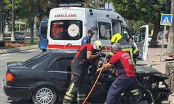 Mersin'de otomobilin iki motosiklete çarpması sonucu 5 kişi yaralandı