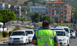 Samsun-Ankara kara yolu Havza geçişinde bayram yoğunluğu