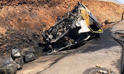 Şanlıurfa'da devrildikten sonra yanan panelvanın sürücüsü öldü