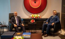 SSB Başkanı Görgün, Halkbank Genel Müdürü Arslan ile bir araya geldi