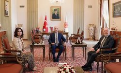 TBMM Başkanı Kurtulmuş, DEM Parti Grup Başkanvekilleri Koçyiğit ve Temelli'yi kabul etti