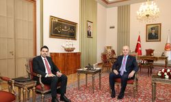 TBMM Başkanı Kurtulmuş, YTB Başkanı Abdullah Eren'i kabul etti