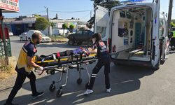 Tekirdağ'da hafif ticari araç ile motosikletin çarpıştığı kaza güvenlik kamerasında