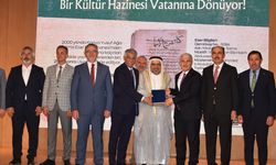 757 yıllık el yazması Konya'ya iade edildi