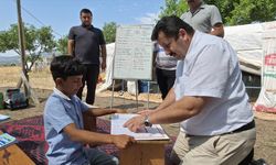 Amasya'da mevsimlik tarım işçilerinin çocukları için 'Çadır Kur'an Kursu' açıldı