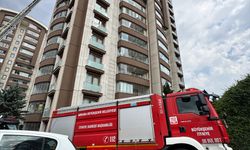 Başkentte bir apartmanda çıkan yangında dumandan etkilenen anne ve oğlu hastaneye kaldırıldı