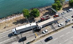 Giresun'da zincirleme trafik kazasında tır sürücüsü öldü