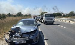 GÜNCELLEME - Edirne'de geniş alanda etkili olan anız yangınına müdahale ediliyor