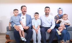 Hatay Valisi Masatlı'dan yeni yuvasına kavuşan depremzede aileye ziyaret