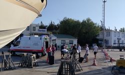 İstanköy Adası'nda rahatsızlanan Alman turist deniz ambulansıyla Bodrum'a getirildi