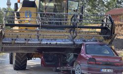 Kastamonu'da biçerdöver ile çarpışan otomobilin sürücüsü öldü