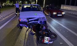 Kocaeli'de otomobil ile motosiklet çarpıştı, 2 kişi yaralandı