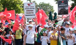 Konya'da öğrenciler Filistin'e destek açıklaması yaptı