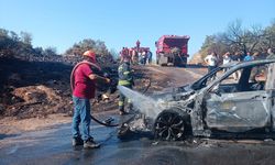 Muğla'da otomobilden ormana sıçrayan yangın söndürüldü