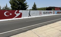 Siirt'te güvenlik duvarlarına 'Kurtalan Ekspresi' resmedildi