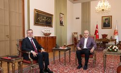 TBMM Başkanı Kurtulmuş, Cumhurbaşkanlığı İletişim Başkanı Duran'ı kabul etti