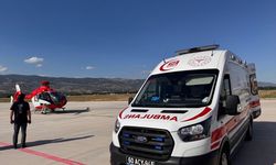 Tokat'ta ambulans helikopter parmakları kopan 3 yaşındaki çocuk için havalandı