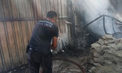 Antalya'da mobilya atölyesinde çıkan yangın söndürüldü