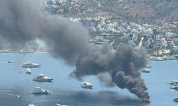 Bodrum'da teknede çıkan yangın söndürüldü