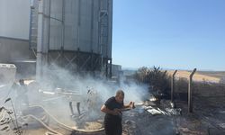 Edirne'de çıkan anız yangını çeltik fabrikasına sıçramadan söndürüldü